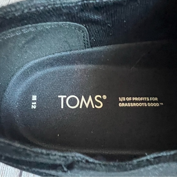 TOMS Black Leather Navi Oxfords Shoes 12 main image 6